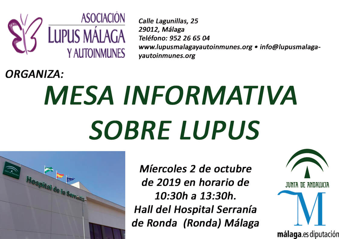 Mesa informativa Hospital de la Serranía de Ronda